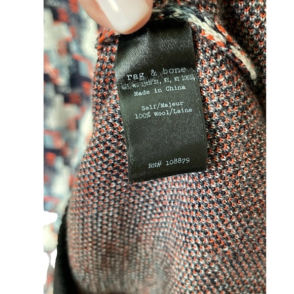 RAG & BONE | Mariah Houndstooth Long-Sleeve Merino Wool Sweater Dress | M - Picture 12 of 13